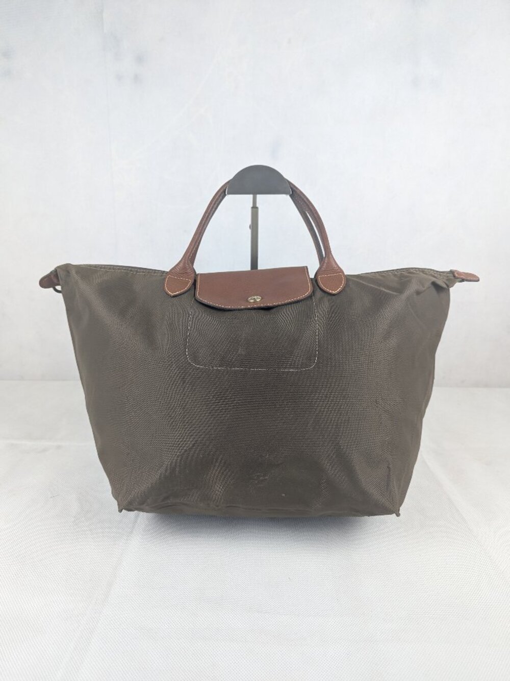 Longchamp Le Pliage Tote Bag Green - Nylon Leather - Preowned - Clean Condition